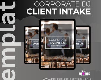 Corporate DJ Client Intake Form (Google Template) | DJ Business Tools | Instant Download