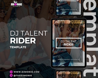 DJ Talent Rider Template: Editable Hospitality & Tech Specs (Google Docs, Instant Download)