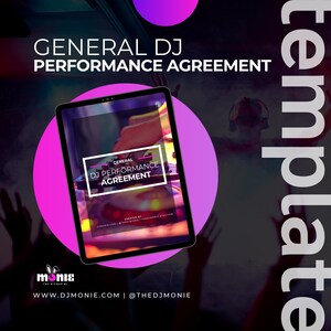 General DJ Performance Agreement (Google Template) | DJ Contract Template for Events & Gigs | Instant Download