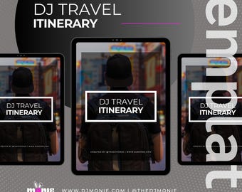 DJ Travel Itinerary Template: Editable Google Docs (Instant Download
