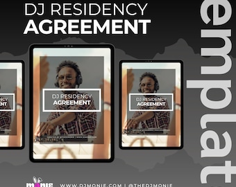 DJ Residency Agreement Template: Editable DJ Contract (Instant Download)