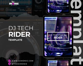 DJ Technical Rider Template: Editable Stage Setup Requirements (Google Docs, Instant Download)