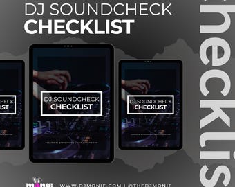 DJ Soundcheck Checklist | DJ Business Templates | Instant Download