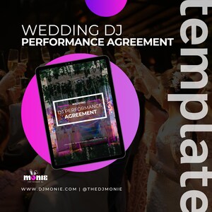 Wedding DJ Performance Agreement (Editable Google Doc) | DJ Contract Template for Weddings | Instant Download