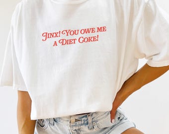 DC Jinx T-Shirt | Komfort Farben T-Shirt, Diet Coke Shirt, Gen Z Shirt, Diet Coke Sweatshirt, Shirts, die hart gehen, ironisches Shirt, Diet Coke Geschenke