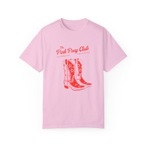 Roze Pony Club-T-shirt | comfort kleuren T-shirt, kustcowgirl, y2k kleding, downtown girl, barbiecore, chappell-T-shirt, roze cowgirlshirt afbeelding 4
