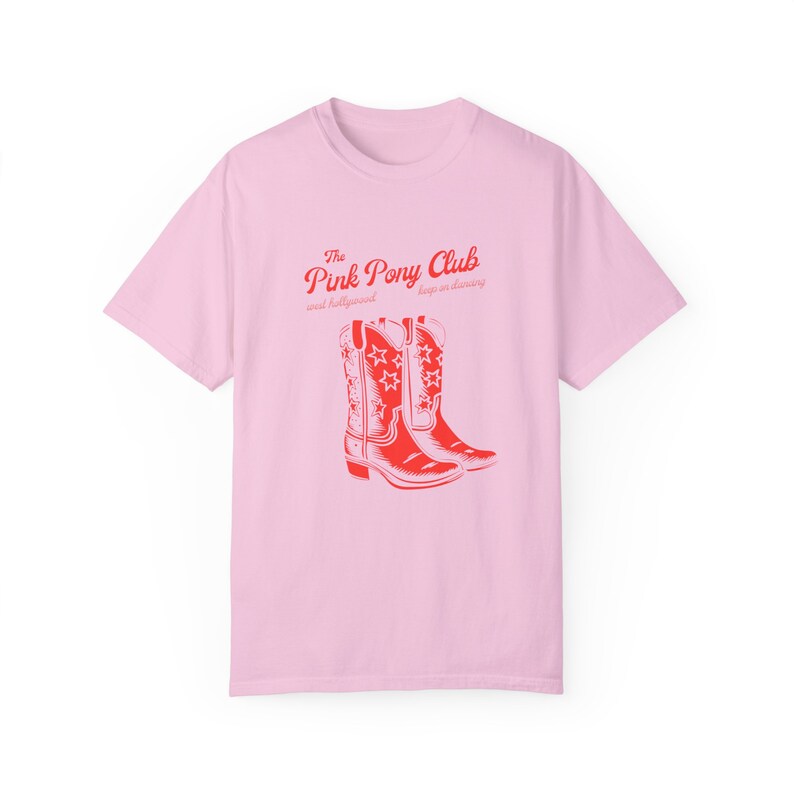 Roze Pony Club-T-shirt | comfort kleuren T-shirt, kustcowgirl, y2k kleding, downtown girl, barbiecore, chappell-T-shirt, roze cowgirlshirt afbeelding 4
