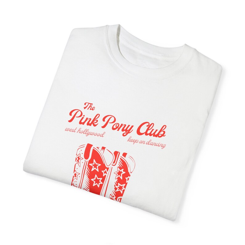 Roze Pony Club-T-shirt | comfort kleuren T-shirt, kustcowgirl, y2k kleding, downtown girl, barbiecore, chappell-T-shirt, roze cowgirlshirt afbeelding 3