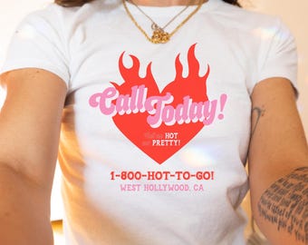 Order Hot To Go Tee | cotten womens tee, barbiecore, y2k baby tee, barbiecore,  preppy stuff, downtown girl, y2k baby tee, hot to go tee