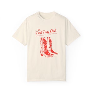 Roze Pony Club-T-shirt | comfort kleuren T-shirt, kustcowgirl, y2k kleding, downtown girl, barbiecore, chappell-T-shirt, roze cowgirlshirt afbeelding 5