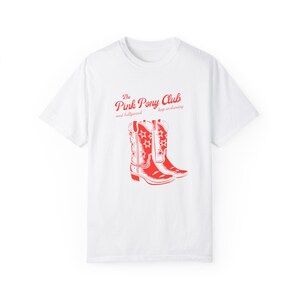 Roze Pony Club-T-shirt | comfort kleuren T-shirt, kustcowgirl, y2k kleding, downtown girl, barbiecore, chappell-T-shirt, roze cowgirlshirt afbeelding 2
