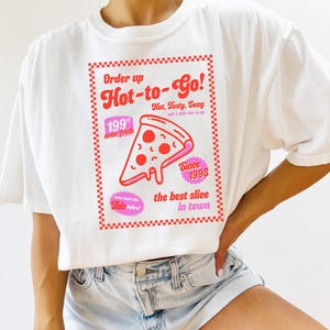 Hot to Go Pizza | comfort colors tee, hot to go tshirt, hot to go tee, gen z shirt, chappell shirt, baddie, bisexual shirt, lesbian art tee