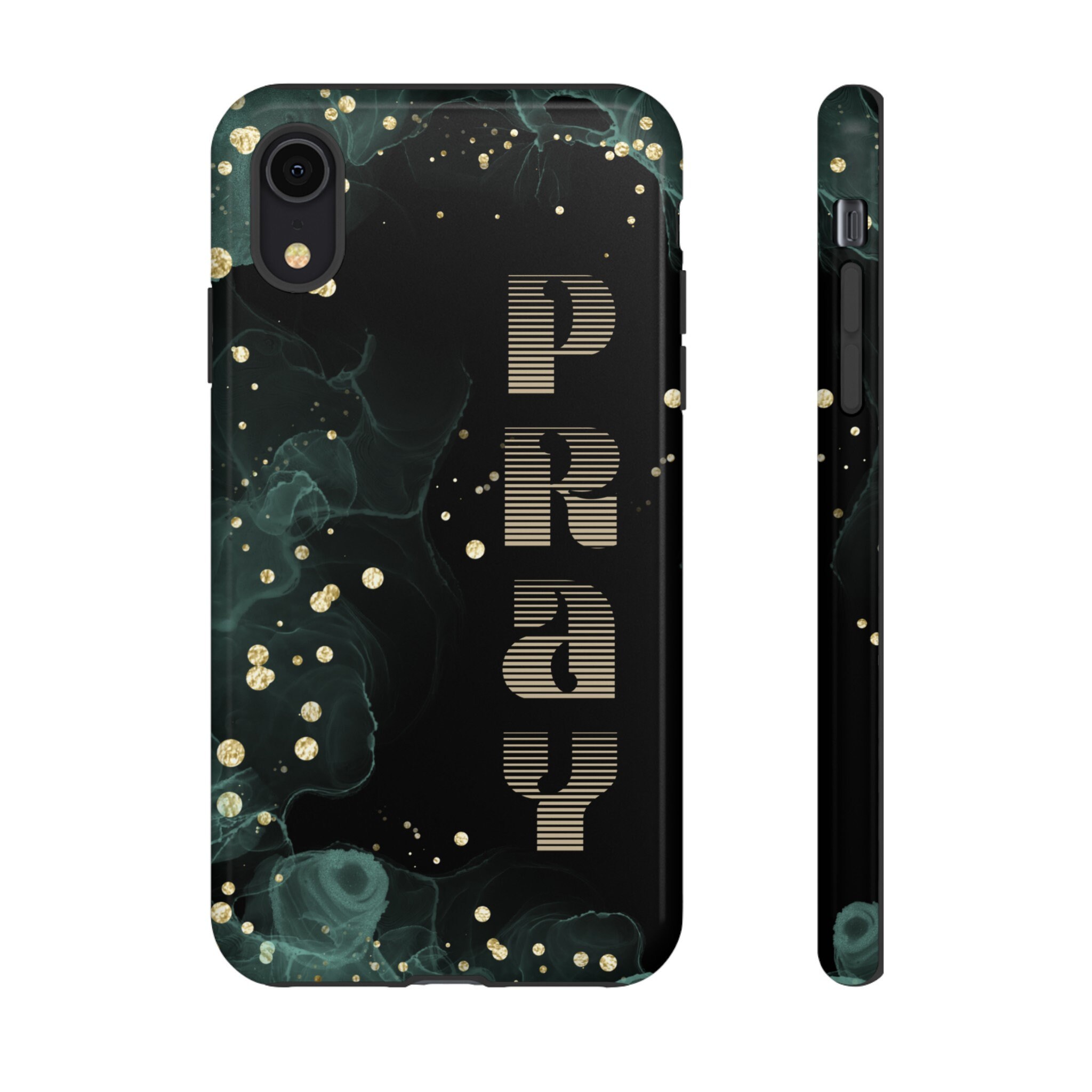 PRAY Christian Phone Case Black Green Gold iPhone Samsung Galaxy Google ...