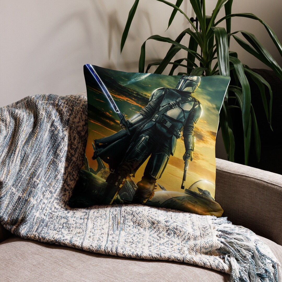 Star Wars Mandalorian Premium Pillow Etsy