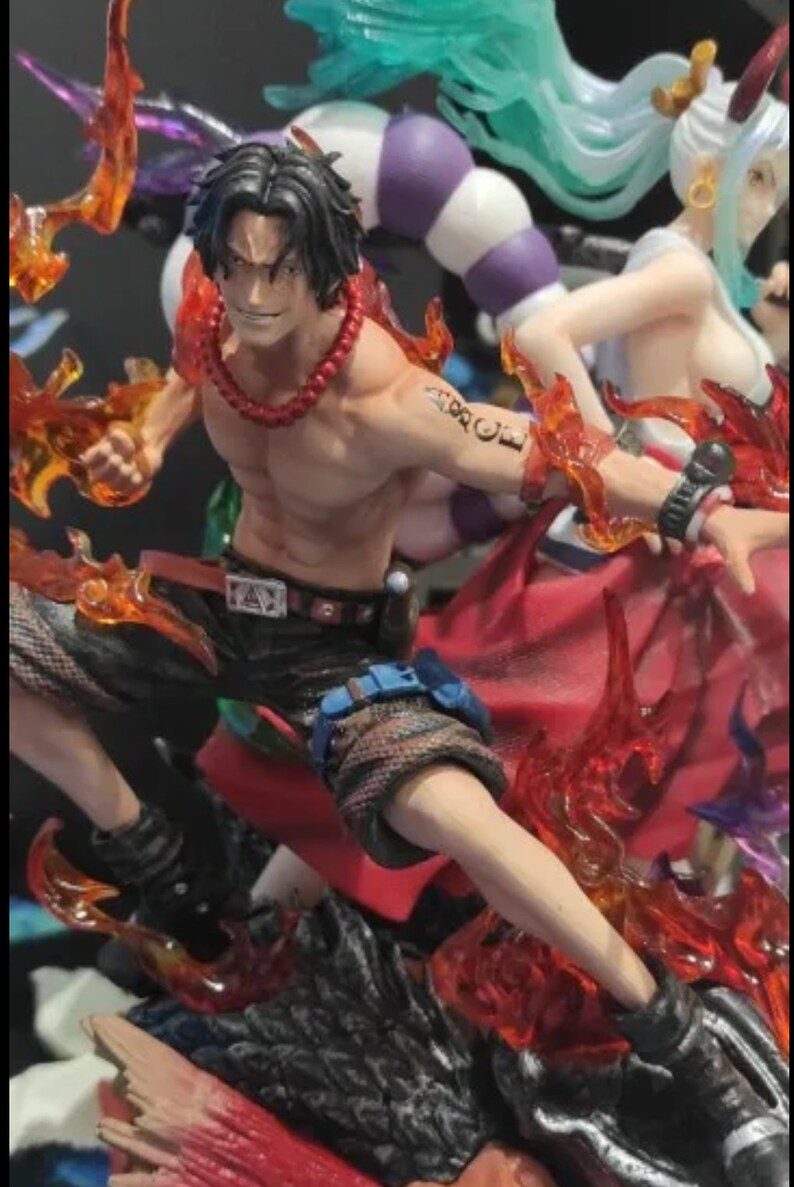 Handmade Action Figure Yamato and Ace 28 Cm One Piece Figure Etsy