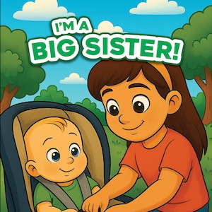 I&#39;m a Big Sister Coloring Pages – 25 Printable Big Sister Activities for New Baby Siblings – Instant Download PDF