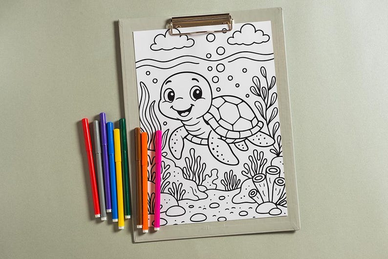 Ocean Friends Coloring Book for Kids – 50 Cute Sea Creatures ...
