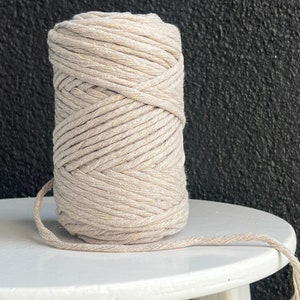 Corda per macramè da 3 mm, corda di cotone a filo singolo, corda di cotone per macramè da 250 grammi, corda di cotone a 1 capo intrecciato lunghezza del fornitore