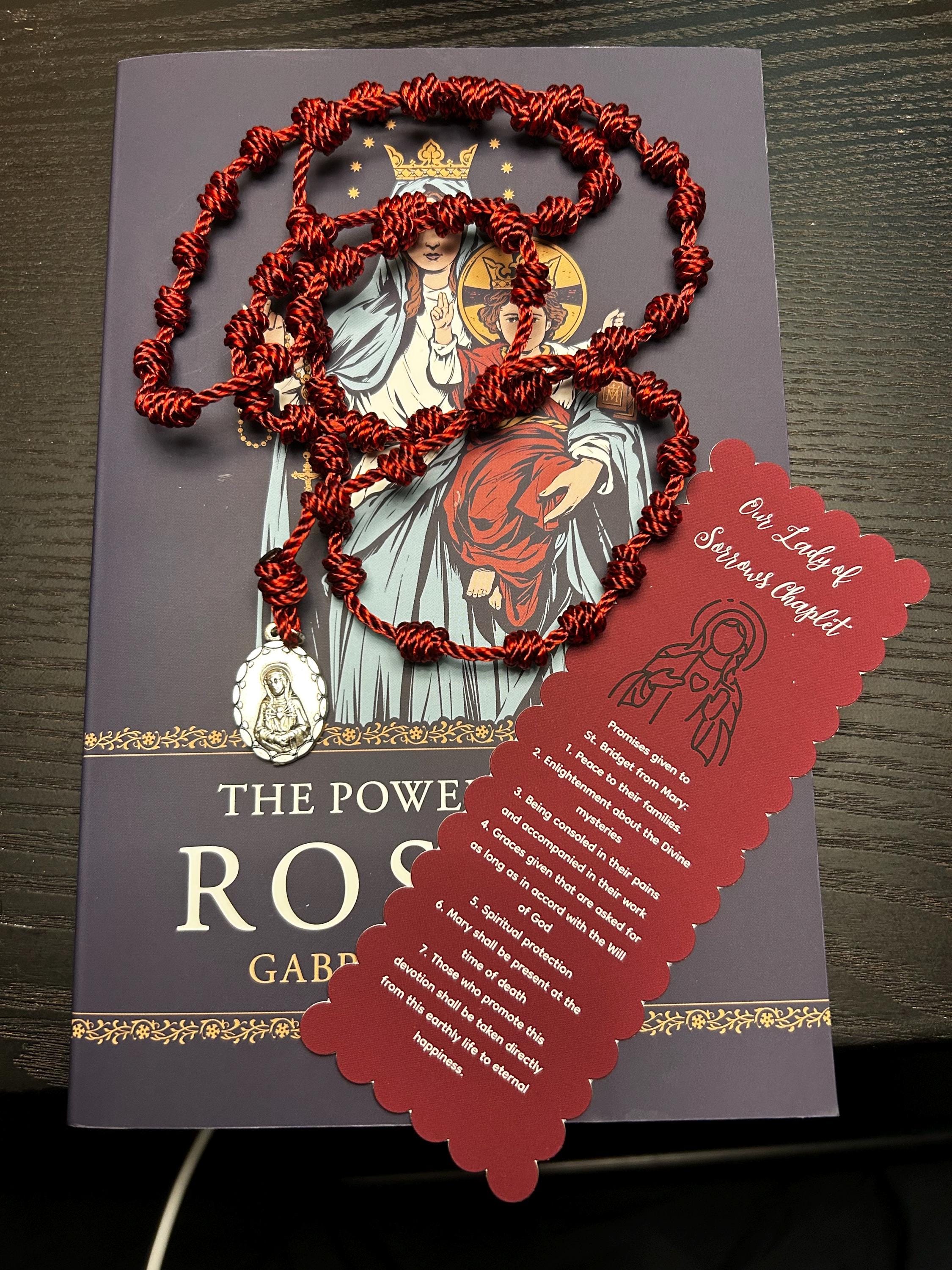 Our Lady of Sorrows Chaplet & Info Bookmark - Etsy