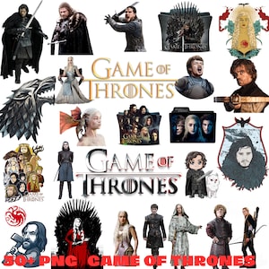 Game of Thrones Clipart, Game of Thrones PNG, Game of Thrones födelsedag, Game of Thrones digitalt papper, GOT Art Game of Thrones design
