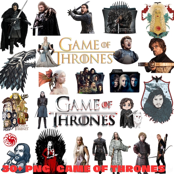 Game of Thrones Clipart, Game of Thrones PNG, Game of Thrones Birthday, Game of Thrones Digital Paper, GOT Art Game of Thrones design