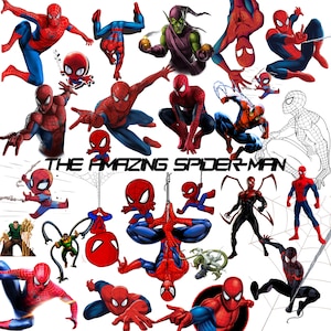 Spiderman PNG | Superhero png | Spiderman Stickers | png files for cricut | clip art | vector files | cartoon characters |  Marvel Gifts