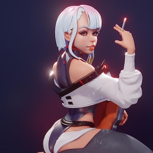 Net Runner Girl 3D STL File, 3D Digital Printing