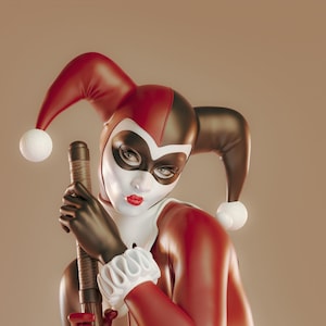 Clown Girl Classic STL File, 3D Digital Printing, Movie Characters, Figures