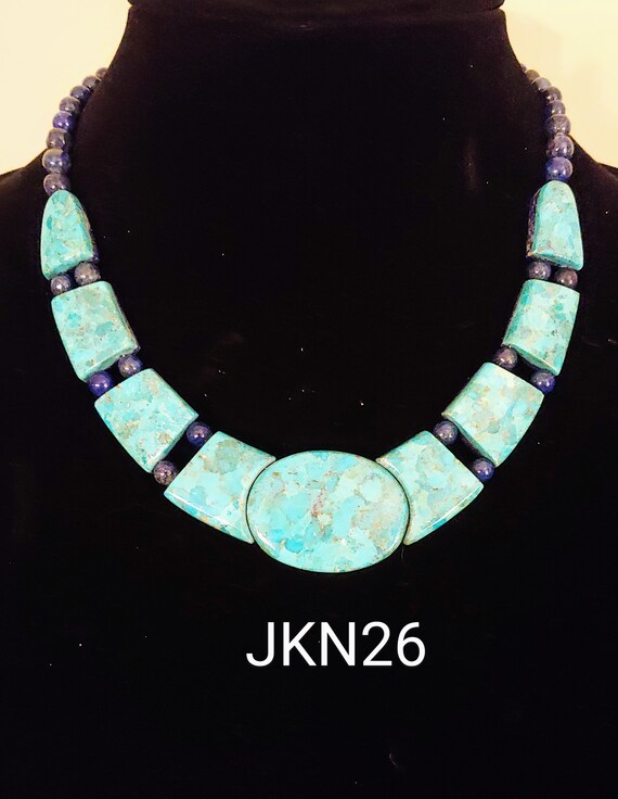 Jay King Turquoise & Lapis Lazuli Reversible Neckl