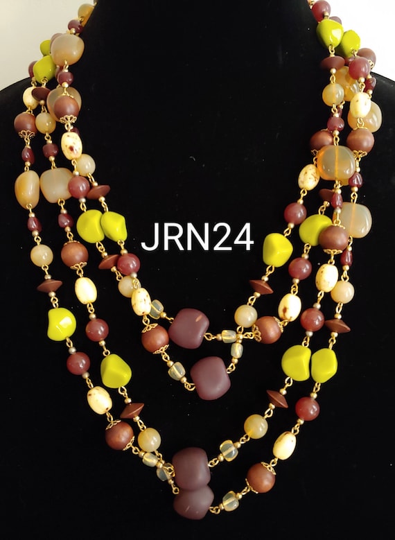 Joan Rivers Multi Stone Long Necklace