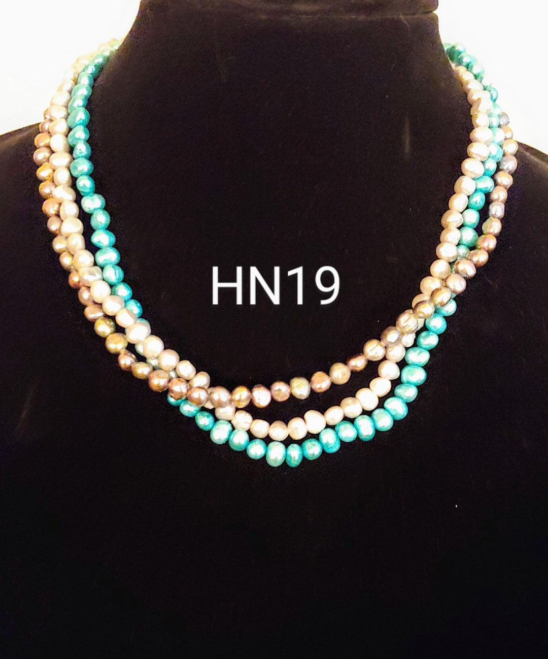 Honora Triple Strand Pearl Necklace - Etsy
