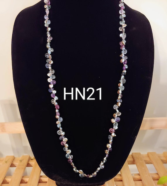 Honora 36" Freshwater Pearl & Fluorite Necklace