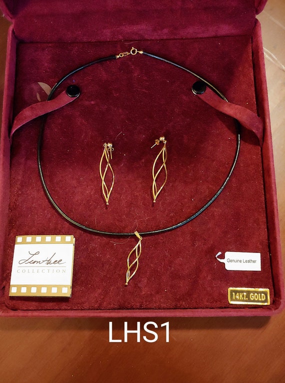 Leon Hall 14K Gold Necklace & Earrings Set