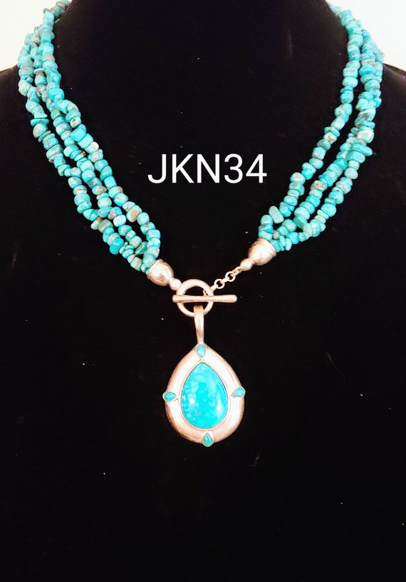 Jay King Turquoise Pendant Necklace