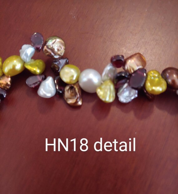 Honora Autumn Joy Pearl And Garnet Necklace - image 2