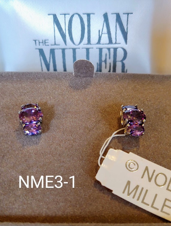 Nolan Miller Triple Stone Pierced Earrings