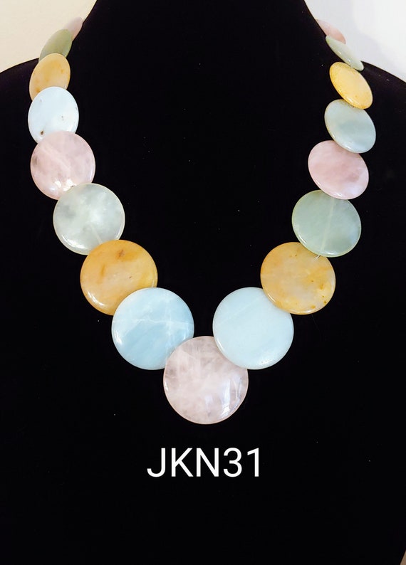 Jay King Amazonite Disk Necklace - image 1