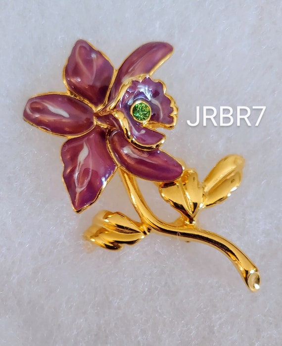 Joan Rivers Orchid Brooch
