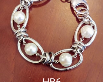 Honora Bronze And Pearl Bracelet