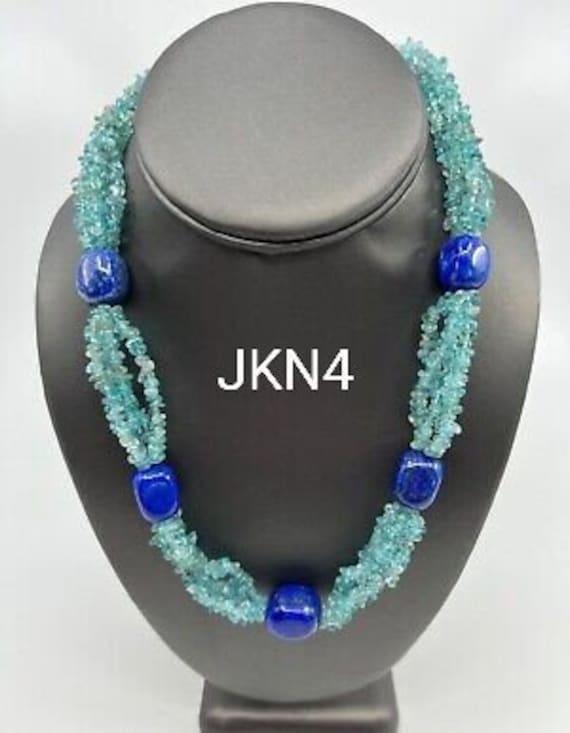 Jay King Apatite and Lapis Necklace