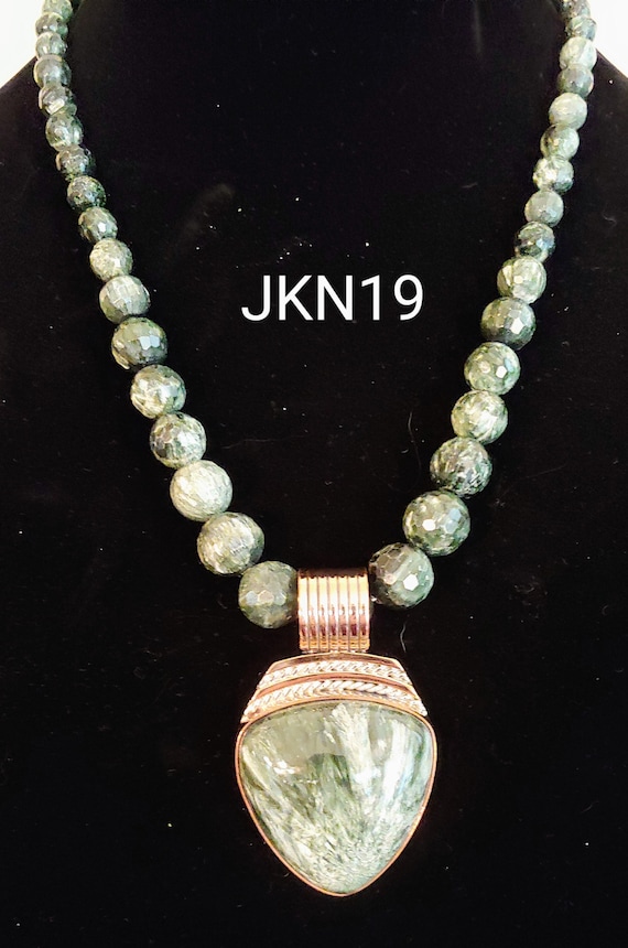 Jay King Moss Agate Pendant Necklace