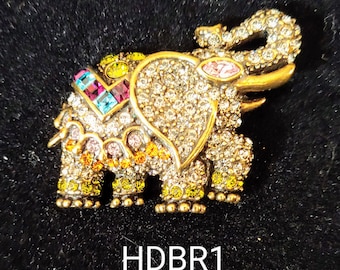 Heidi Daus Bejeweled Elephant Brooch