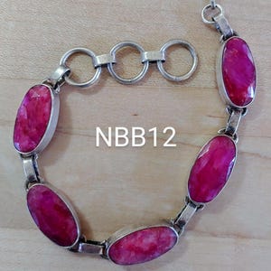 PRICE JUST REDUCED Ruby and Sterling Silver Bracelet