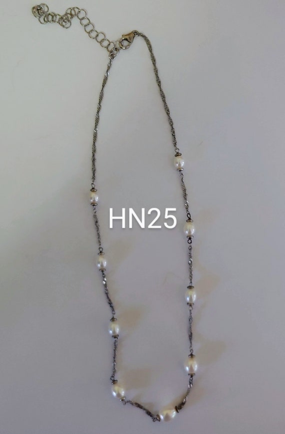 Honora Cultured Pearl And Silvered Bronze Necklace