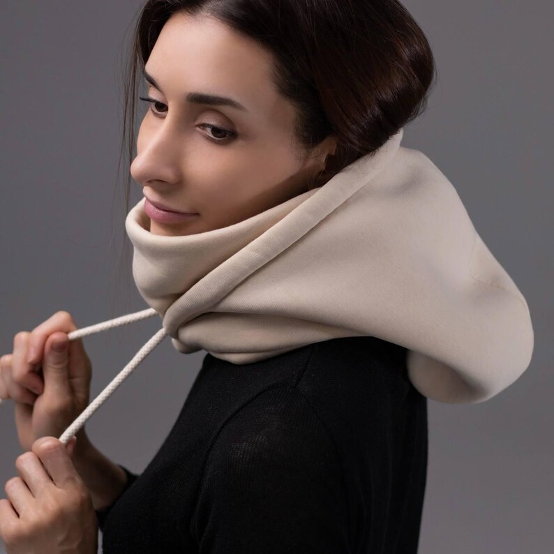 Unisex Turtleneck Scarf Mask Hoodie