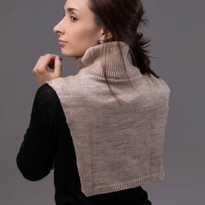 Turtleneck Dickie, Knit Mohair Dickie, Mock Turtleneck, Dickie Collar, Wool Scarf, Knitted Neck Warmer, Fashion Style, Gift for Her