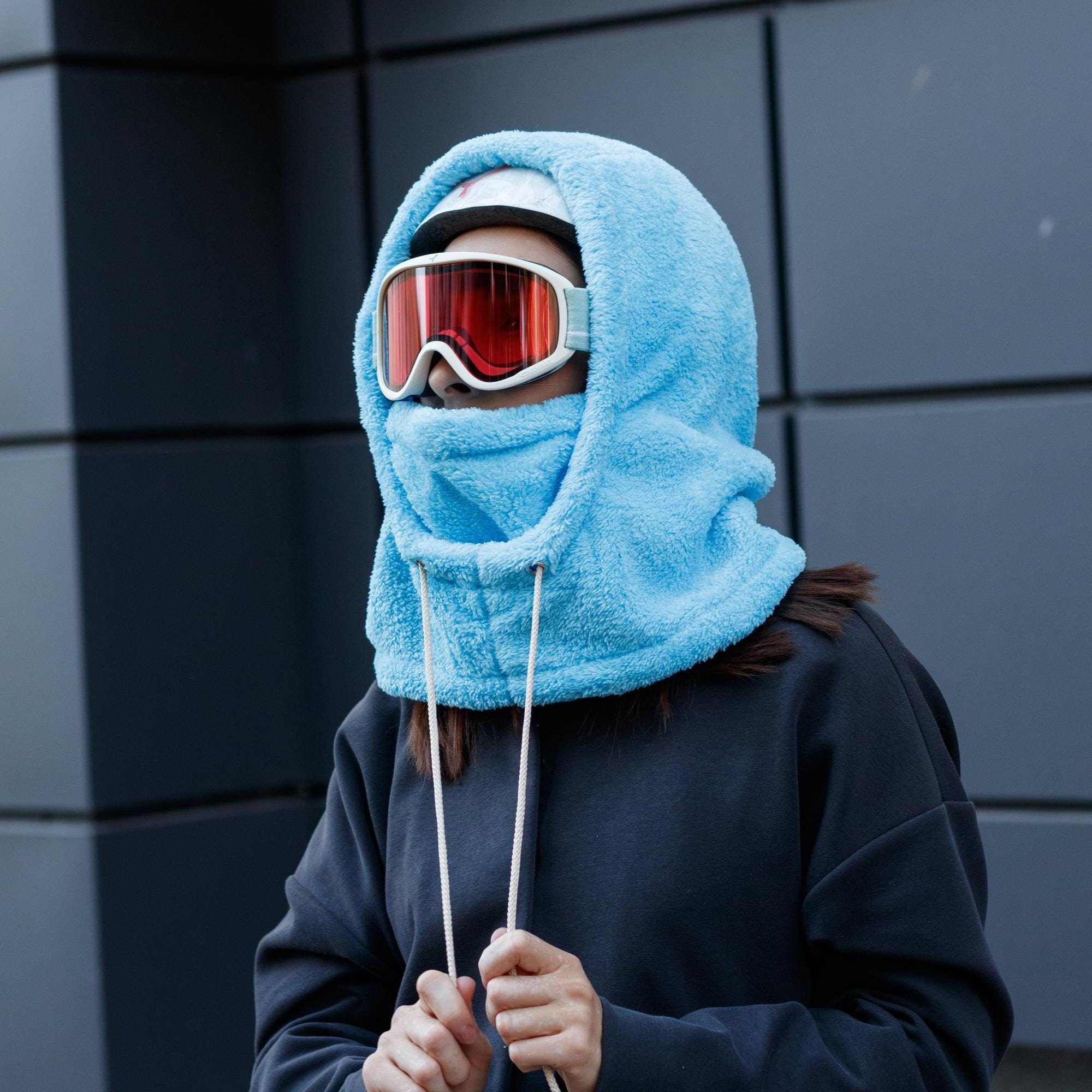 Winter Fleece Balaclava Full Face Covering Ski Mask with Drawstring ROCKBROS Men main image 3