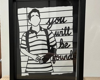 Handcrafted Papercut Art Inspired by Dear Evan Hansen | Dear Evan Hansen Wall Art | Musical Theatre Art | Art | Home | Gift |