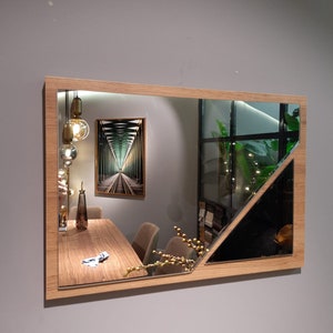 Asymmetrical Mirror Unique Home Decor Irregular Mirror Aesthetic Mirror Wall Decor Luxury Mirror Rectangular Home Mirror Aesthetic Mirror zdjęcie 1