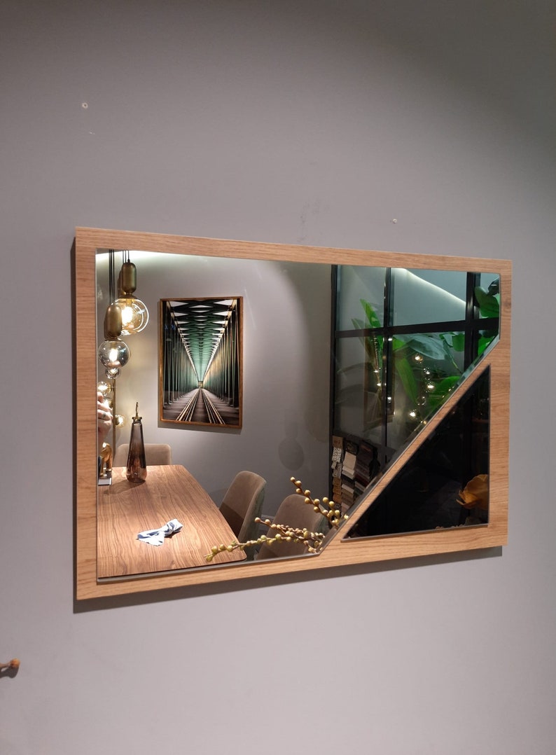 Asymmetrical Mirror Unique Home Decor Irregular Mirror Aesthetic Mirror Wall Decor Luxury Mirror Rectangular Home Mirror Aesthetic Mirror zdjęcie 1